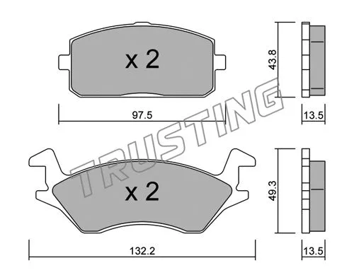 243.0 TRUSTING Комплект тормозных колодок, дисковый тормоз (фото 1)