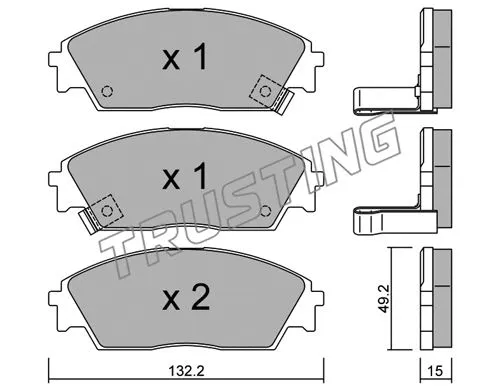 245.1 TRUSTING Комплект тормозных колодок, дисковый тормоз (фото 1)