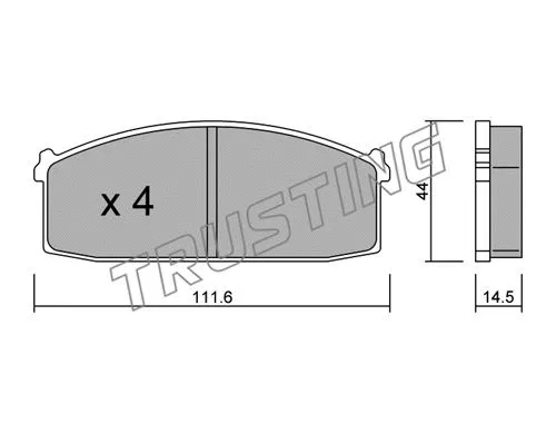 254.0 TRUSTING Комплект тормозных колодок, дисковый тормоз (фото 1)
