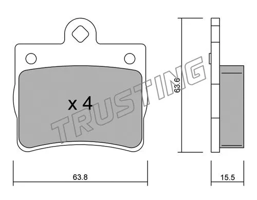 264.0 TRUSTING Комплект тормозных колодок, дисковый тормоз (фото 1)