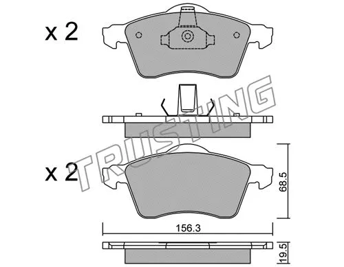 272.0 TRUSTING Комплект тормозных колодок, дисковый тормоз (фото 1)