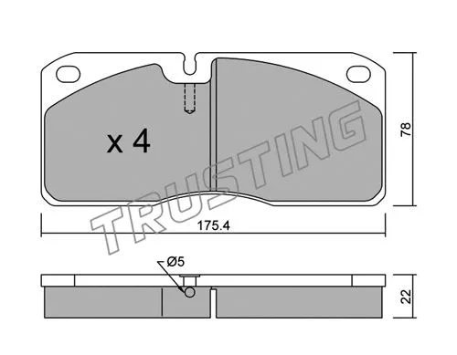 278.0 TRUSTING Комплект тормозных колодок, дисковый тормоз (фото 1)