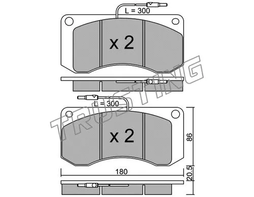 281.0 TRUSTING Комплект тормозных колодок, дисковый тормоз (фото 1)