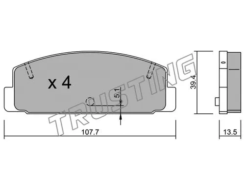 311.0 TRUSTING Комплект тормозных колодок, дисковый тормоз (фото 1)