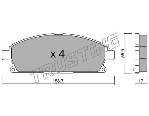 421.0 TRUSTING Комплект тормозных колодок, дисковый тормоз (фото 1)