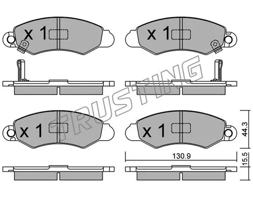 433.0 TRUSTING Комплект тормозных колодок, дисковый тормоз (фото 1)