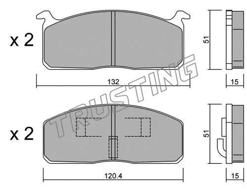 473.0 TRUSTING Комплект тормозных колодок, дисковый тормоз (фото 1)