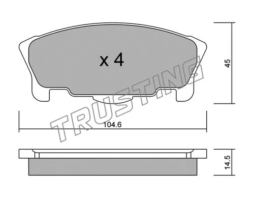 474.0 TRUSTING Комплект тормозных колодок, дисковый тормоз (фото 1)