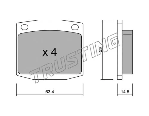 502.0 TRUSTING Комплект тормозных колодок, дисковый тормоз (фото 1)