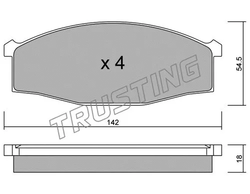 513.0 TRUSTING Комплект тормозных колодок, дисковый тормоз (фото 1)