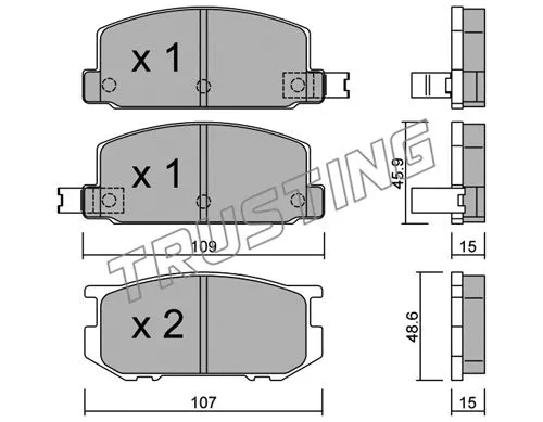 514.0 TRUSTING Комплект тормозных колодок, дисковый тормоз (фото 1)