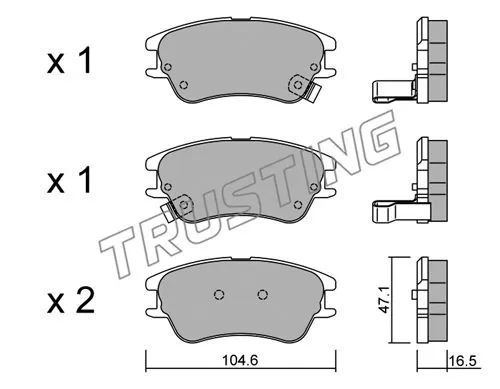 518.0 TRUSTING Комплект тормозных колодок, дисковый тормоз (фото 1)