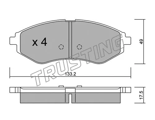 524.0 TRUSTING Комплект тормозных колодок, дисковый тормоз (фото 1)