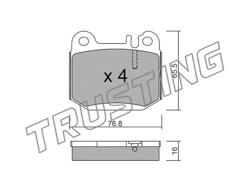 580.0 TRUSTING Комплект тормозных колодок, дисковый тормоз (фото 1)