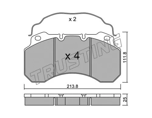 604.0 TRUSTING Комплект тормозных колодок, дисковый тормоз (фото 1)