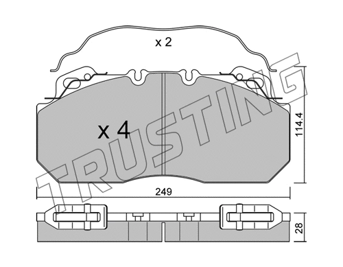 605.0 TRUSTING Комплект тормозных колодок, дисковый тормоз (фото 1)