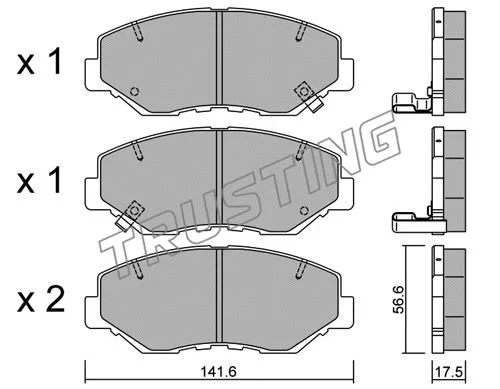 622.0 TRUSTING Комплект тормозных колодок, дисковый тормоз (фото 1)