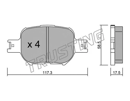 630.0 TRUSTING Комплект тормозных колодок, дисковый тормоз (фото 1)