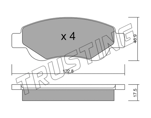653.0 TRUSTING Комплект тормозных колодок, дисковый тормоз (фото 1)