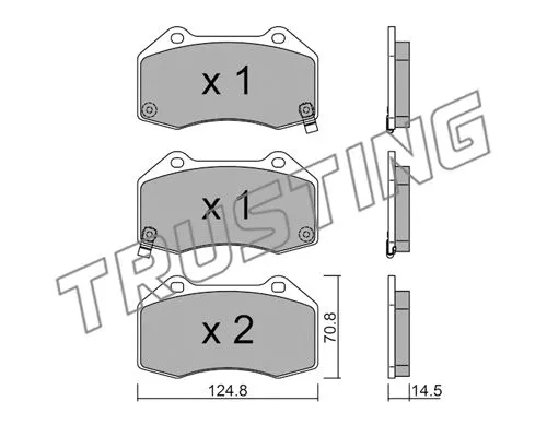 667.3 TRUSTING Комплект тормозных колодок, дисковый тормоз (фото 1)