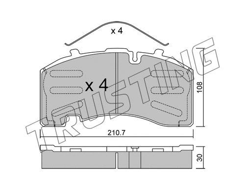 668.0 TRUSTING Комплект тормозных колодок, дисковый тормоз (фото 1)