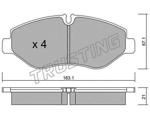 687.1 TRUSTING Комплект тормозных колодок, дисковый тормоз (фото 1)