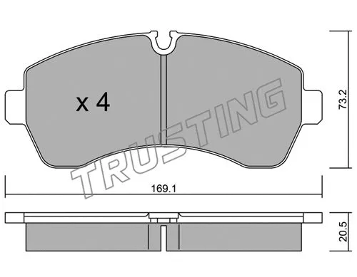 689.0 TRUSTING Комплект тормозных колодок, дисковый тормоз (фото 1)