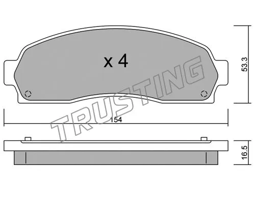 701.0 TRUSTING Комплект тормозных колодок, дисковый тормоз (фото 1)