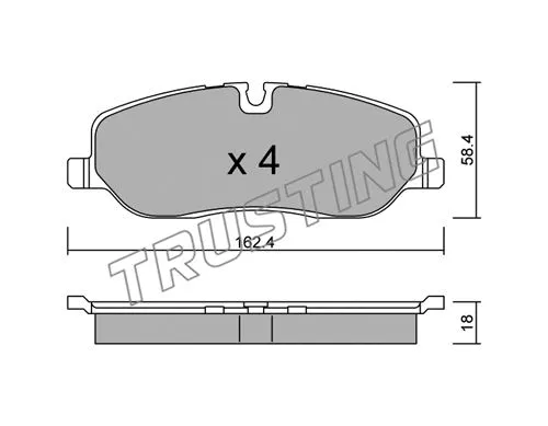 709.0 TRUSTING Комплект тормозных колодок, дисковый тормоз (фото 1)