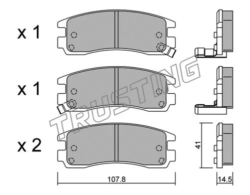 713.0 TRUSTING Комплект тормозных колодок, дисковый тормоз (фото 1)