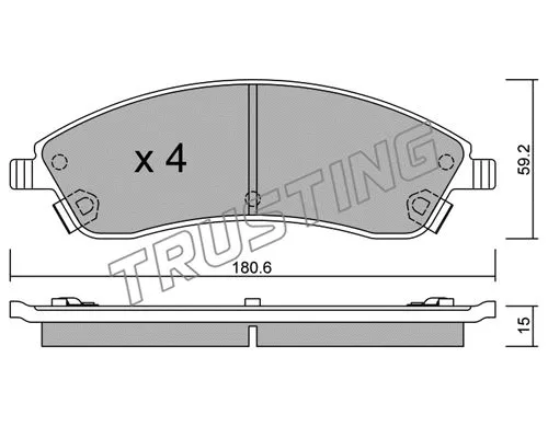 715.0 TRUSTING Комплект тормозных колодок, дисковый тормоз (фото 1)