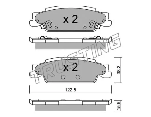 716.0 TRUSTING Комплект тормозных колодок, дисковый тормоз (фото 1)