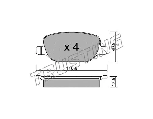 720.0 TRUSTING Комплект тормозных колодок, дисковый тормоз (фото 1)