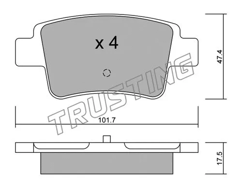 721.0 TRUSTING Комплект тормозных колодок, дисковый тормоз (фото 1)