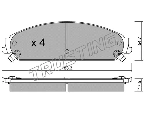 733.0 TRUSTING Комплект тормозных колодок, дисковый тормоз (фото 1)