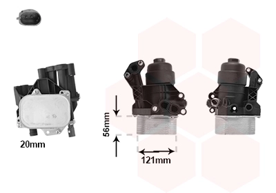 58013724 VAN WEZEL Масляный радиатор, двигательное масло (фото 1)