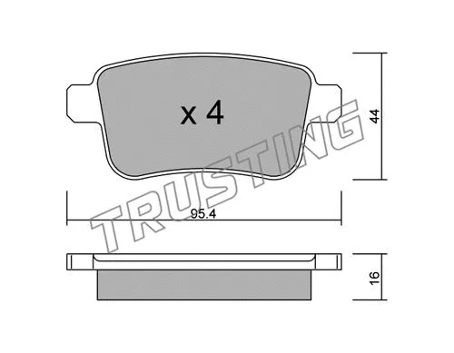 830.0 TRUSTING Комплект тормозных колодок, дисковый тормоз (фото 1)