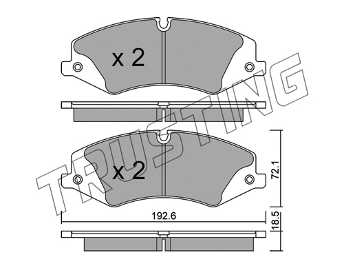 853.0 TRUSTING Комплект тормозных колодок, дисковый тормоз (фото 1)