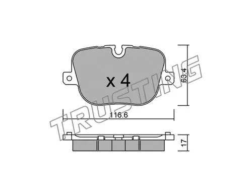 854.0 TRUSTING Комплект тормозных колодок, дисковый тормоз (фото 1)