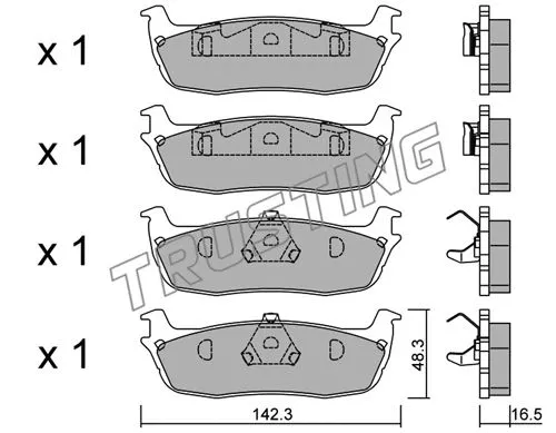 875.0 TRUSTING Комплект тормозных колодок, дисковый тормоз (фото 1)