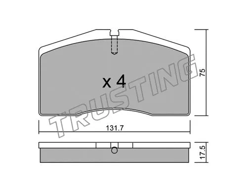 907.0 TRUSTING Комплект тормозных колодок, дисковый тормоз (фото 1)