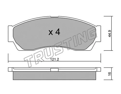 913.0 TRUSTING Комплект тормозных колодок, дисковый тормоз (фото 1)