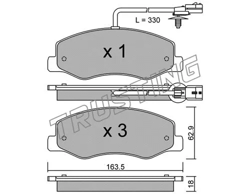 917.0 TRUSTING Комплект тормозных колодок, дисковый тормоз (фото 1)