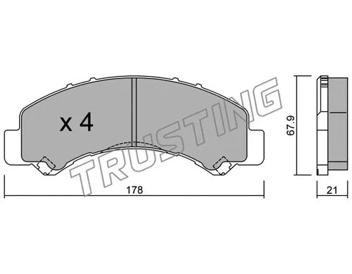 941.0 TRUSTING Комплект тормозных колодок, дисковый тормоз (фото 1)