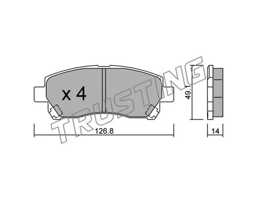 944.0 TRUSTING Комплект тормозных колодок, дисковый тормоз (фото 1)