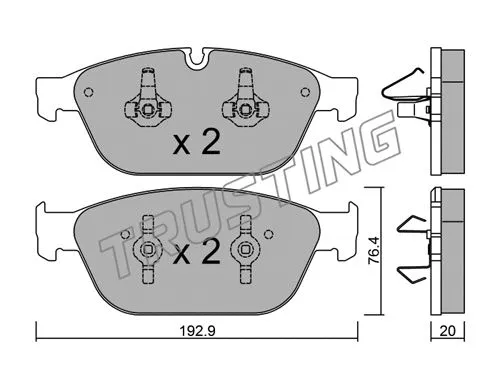 970.0 TRUSTING Комплект тормозных колодок, дисковый тормоз (фото 1)
