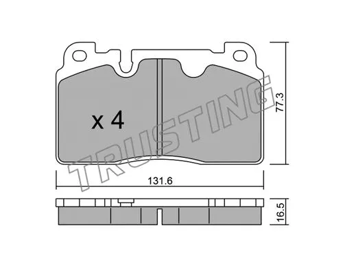 995.0 TRUSTING Комплект тормозных колодок, дисковый тормоз (фото 1)
