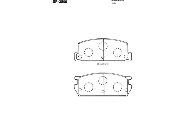 BP-3509 KAVO PARTS Комплект тормозных колодок, дисковый тормоз (фото 1)