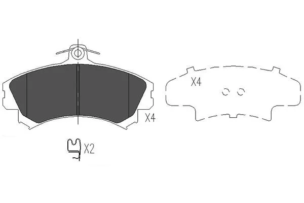 BP-5553 KAVO PARTS Комплект тормозных колодок, дисковый тормоз (фото 1)