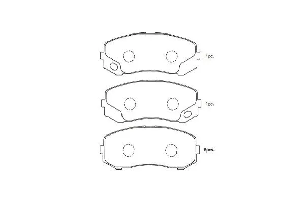 BP-5555 KAVO PARTS Комплект тормозных колодок, дисковый тормоз (фото 1)